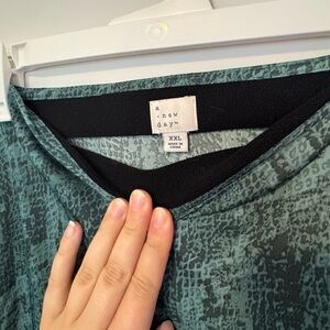 A New Day Green Patterned Top